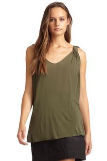 Cut 25 By Yigal Azrouel Draped Jersey Tank Top - Lyst