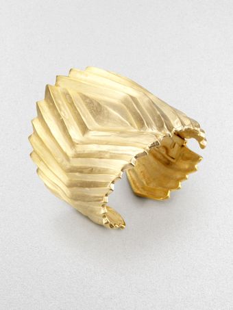 Kenneth Jay Lane Ribbed Ribbon Cuff Bracelet - Lyst