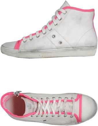 Leather Crown Hightop Sneaker - Lyst