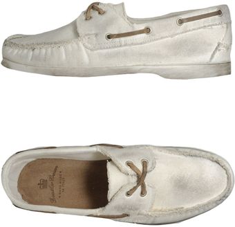 Leather Crown Moccasins - Lyst