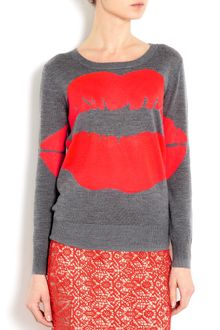 Markus Lupfer Big Smacker Lip Intarsia Jumper - Lyst