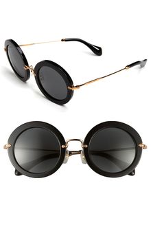 Miu Miu Round Retro Sunglasses - Lyst