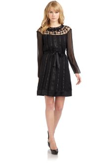 Philosophy di Alberta Ferretti Embellished Silk Dress - Lyst