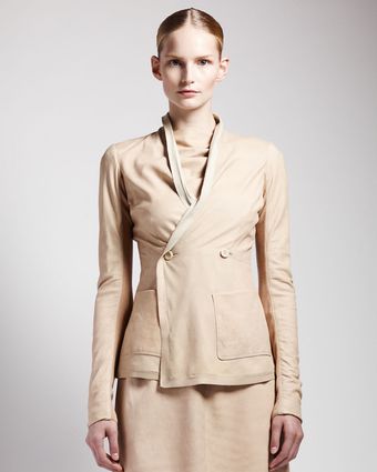Rick Owens Doublebreasted Leather Jacket - Lyst