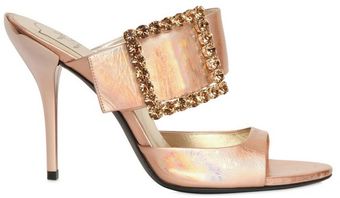 Roger Vivier 100mm Palace Iridescent Calfskin Sandals - Lyst