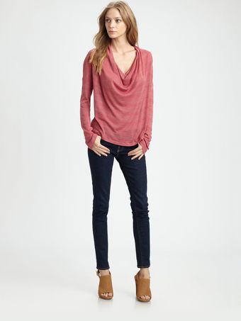 Splendid Cowlneck Top - Lyst