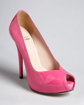 Stuart Weitzman Peep Toe Pumps Victoria High Heel - Lyst