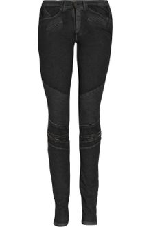 Superfine Biker Mid Rise Skinny Jeans - Lyst