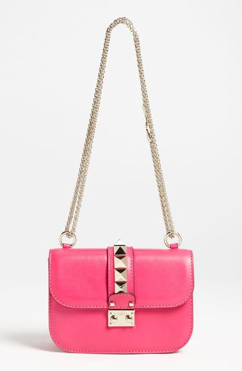 Valentino Lock Small Leather Flap Bag - Lyst
