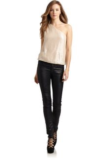 Alice + Olivia Sasha Sequin Oneshoulder Top - Lyst