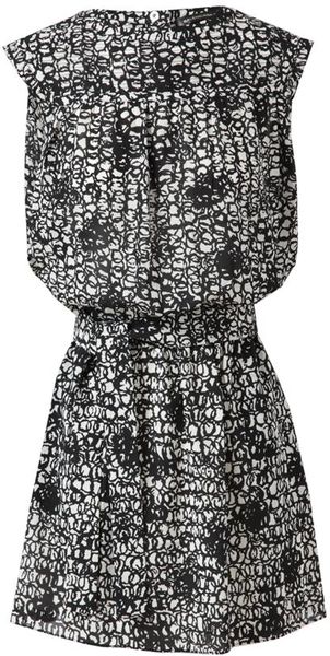 Balenciaga Printed Silk Dress - Lyst