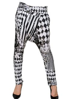 Balmain Printed Viscose Jersey Harem Trousers - Lyst