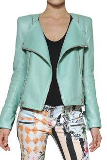 Balmain Nappa Leather Biker Jacket - Lyst