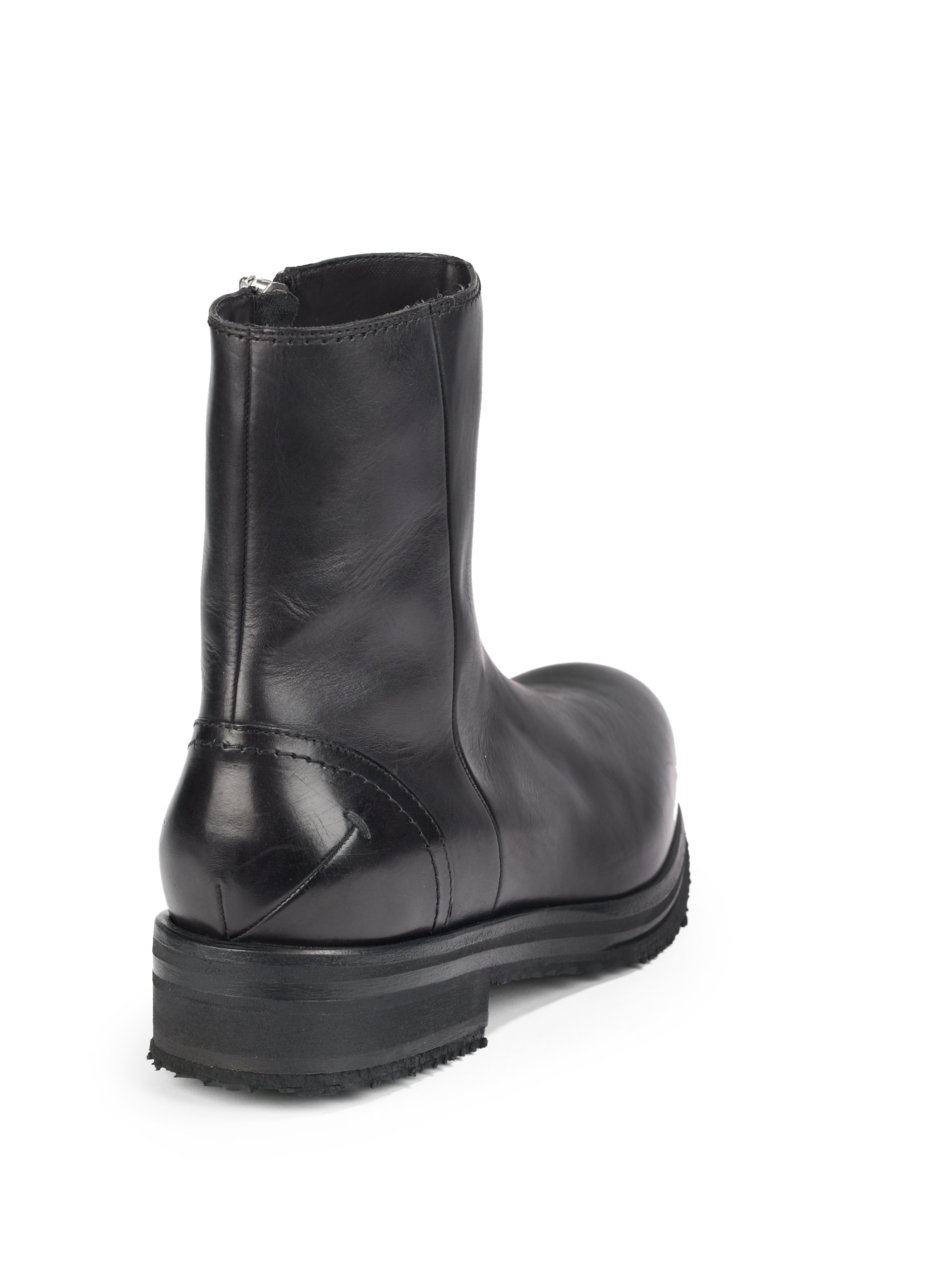 Costume National Side Zip Ankle Boots in Black for Men Lyst