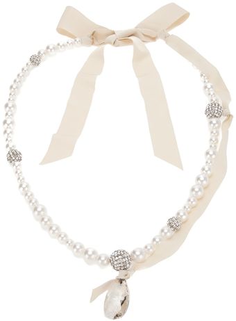 Lanvin Faux Pearl Necklace - Lyst