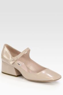 Miu Miu Patent Leather Mary Jane Pumps - Lyst