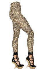 Alexander McQueen Engineered Lace Printed Lycra Leggings