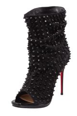 Christian Louboutin Guerilla Studded Opentoe Red Sole Bootie