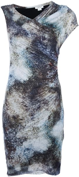 Helmut Lang Print Fitted Dress - Lyst