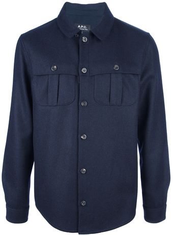 A.P.C. Wool Overshirt - Lyst