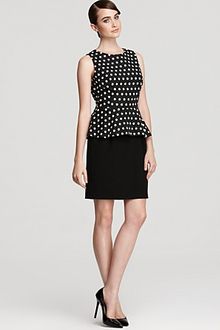Cynthia Steffe Dress Camille Polka Dot Peplum - Lyst