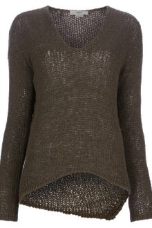 Helmut Lang Knitted Cotton Sweater - Lyst