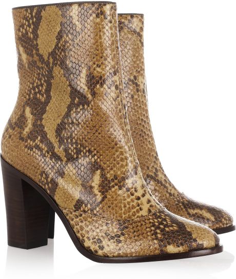 ankle snakeskin booties
