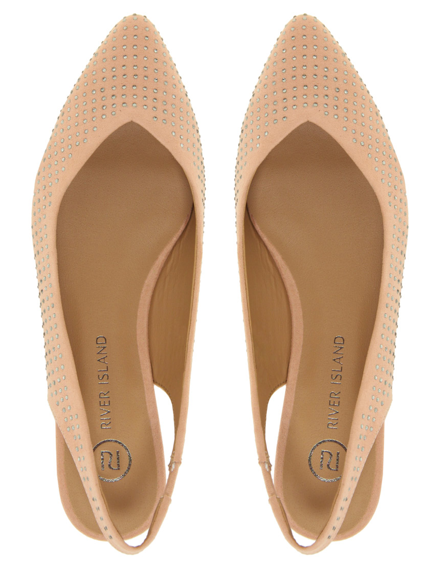 nude flat slingbacks