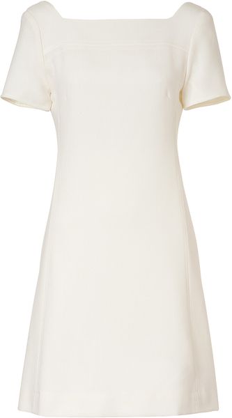 Goat Cream Roxanna Woolcrepe Shift Dress - Lyst
