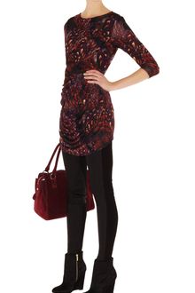 Karen Millen Texture Print Jersey Tunic - Lyst