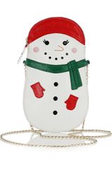 Charlotte Olympia Frostie Embroidered Leather Clutch
