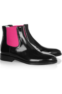 Christopher Kane Fluoro Polished Leather Chelsea Boots - Lyst