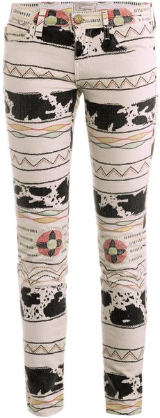 Current/Elliott Tribalprint Lowrise Skinny Jeans - Lyst