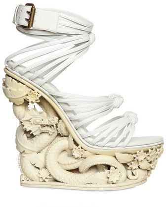 Emilio Pucci Dragon Resin and Calfskin Wedges - Lyst