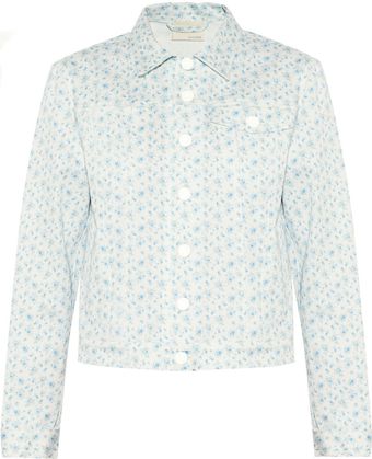 Band Of Outsiders Floralprint Denim Jacket - Lyst