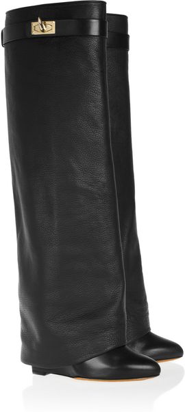 Givenchy Leather Wedge Knee Boots - Lyst