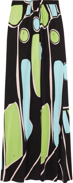 Issa Printed Silkjersey Maxi Skirt - Lyst