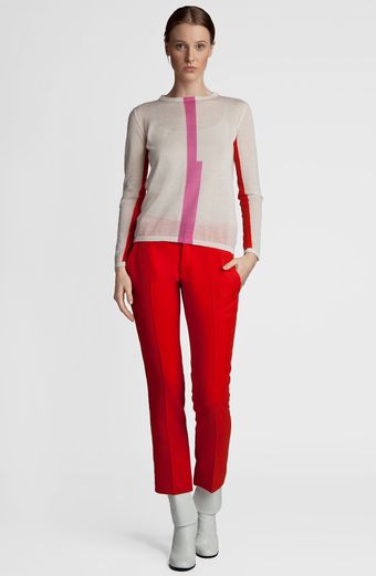 Jil Sander Contrast Stripe Sweater - Lyst