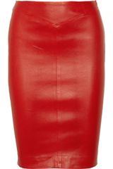 Joseph Stretch Leather Pencil Skirt