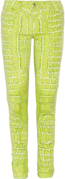 Just Cavalli Alligator print Mid-rise Skinny Jeans - Lyst
