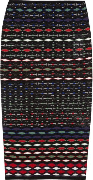 M Missoni Textured Knit Cotton-blend Pencil Skirt - Lyst
