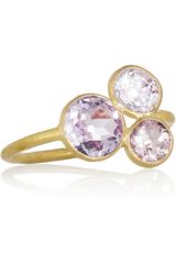 Marie-hélène De Taillac 22karat Gold Tourmaline and Amethyst Ring