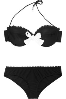 Miu Miu Bow Embellished Halterneck Bikini - Lyst