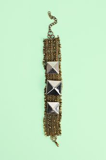 Nasty Gal Chained Stud Bracelet - Lyst