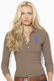 Ralph Lauren Blue Label Cropped Sleeve Big Pony Polo - Lyst