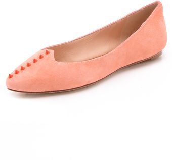 Belle By Sigerson Morrison Varsha Suede Stud Flats - Lyst