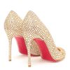 Christian Louboutin Fifi Swarovski Crystal Embellished Pumps in Gold (multi) - Lyst