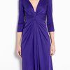 Issa Indigo Gather Waist Silk Jersey Dress in Purple (indigo) - Lyst