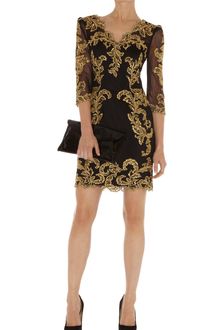 Karen Millen Baroque Mesh Dress - Lyst