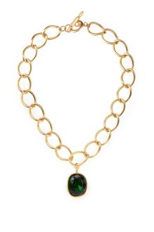 Kenneth Jay Lane Large Pendant Link Necklace - Lyst